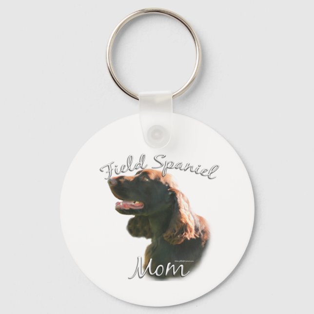 Field Spaniel Mom 2 Keychain (Front)