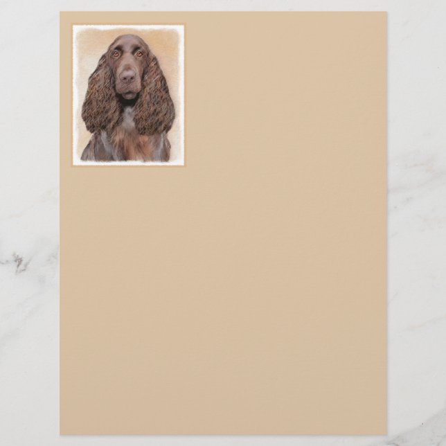 Field Spaniel Painting - Cute Original Dog Art (Front)