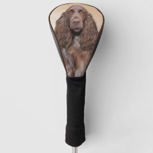 Field Spaniel Painting - Cute Original Dog Art Golf Head Cover