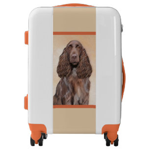 Field Spaniel Painting - Cute Original Dog Art Luggage