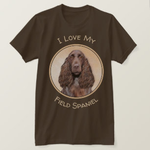 Field Spaniel Painting - Cute Original Dog Art T-Shirt