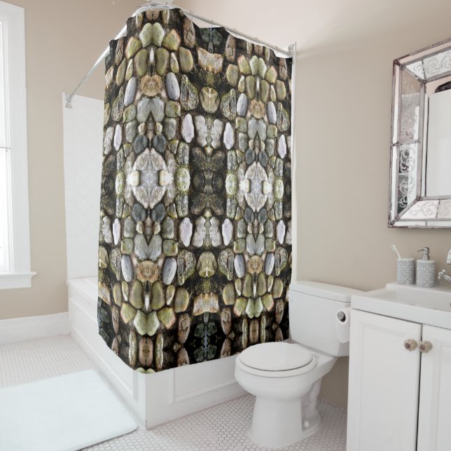 Field Stone Field Stone, rocks, distressed stone Shower Curtain (In Situ)