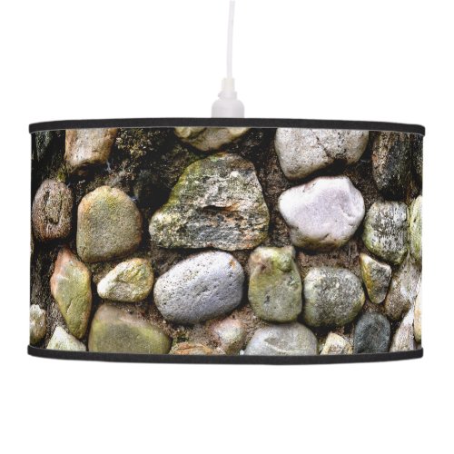 Field Stone rocks distressed stone Ceiling Lamp