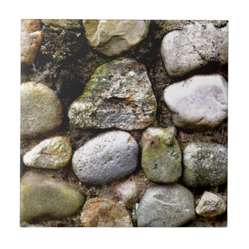 Field Stone rocks distressed stone Ceramic Tile