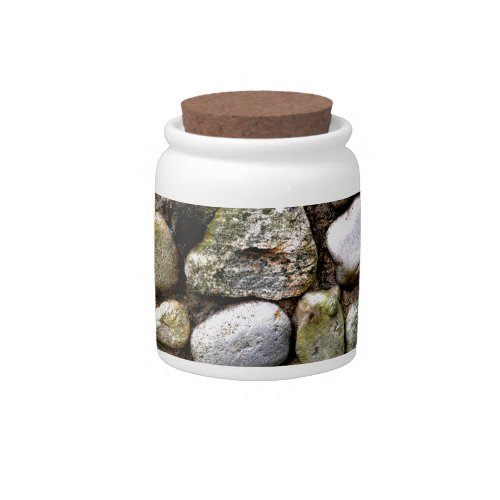 Field Stone rocks distressed stone rustic stone Candy Jar