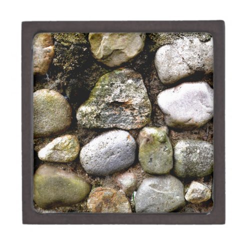 Field Stone rocks distressed stone rustic stone Jewelry Box