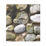 Field Stone, Rocks, Distressed Stone, Rustic Stone Notepad at Zazzle