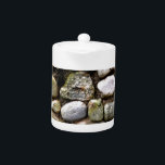 Field Stone, rocks, distressed stone, rustic stone Teapot<br><div class="desc">rustic rock field stone design</div>