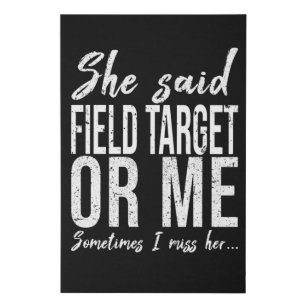 Field Target funny sports gift Faux Canvas Print
