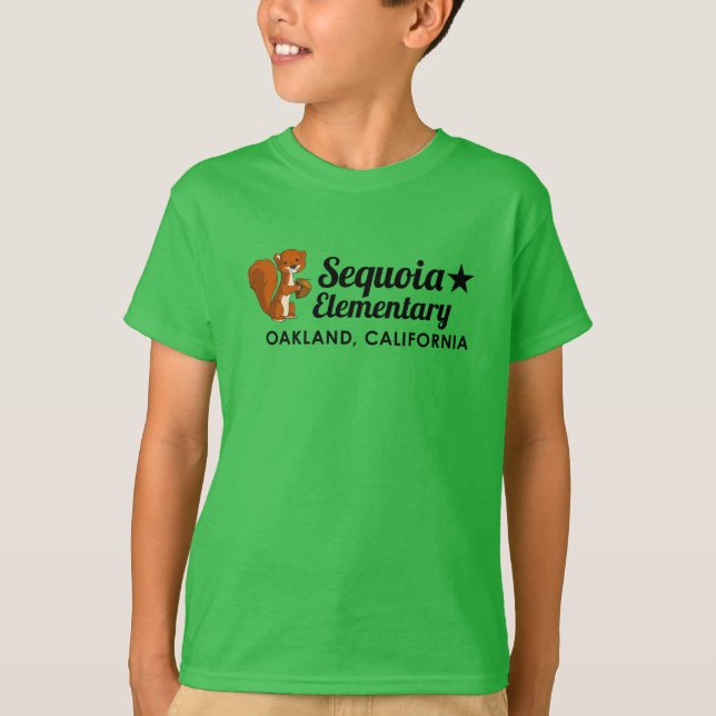 "Field Trip" Green Sequoia Kids T T-Shirt (Front)