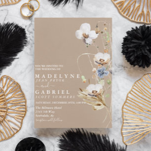 Field Wild Flower Watercolor Invitation