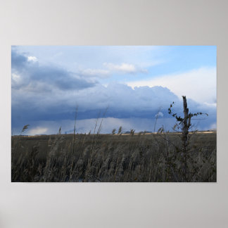 Field with Clouds Poster