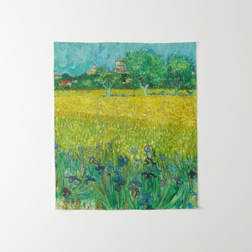 Field with Irises near Arles by Vincent van Gogh Tapestry