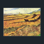 Field with Ploughman and Mill by Vincent van Gogh Postcard<br><div class="desc">Field with Ploughman and Mill by Vincent van Gogh is a vintage fine art post impressionism landscape nature painting. A peasant farmer working on a farm plowing in a wheat field. A windmill is in the distance. About the artist: Vincent Willem van Gogh (1853 -1890) was one of the most...</div>