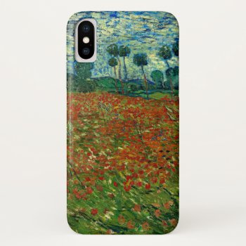 Field With Poppies By Van Gogh Fine Art Iphone X Case by GalleryGreats at Zazzle