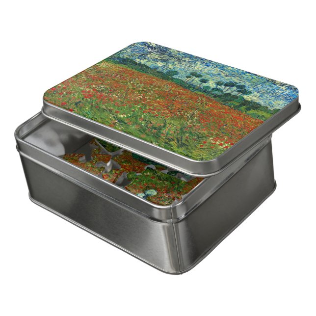 Field with Poppies by Van Gogh Fine Art Jigsaw Puzzle (Lid Open)