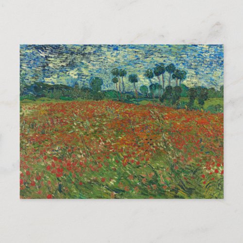 Field with Poppies by Van Gogh Postcard
