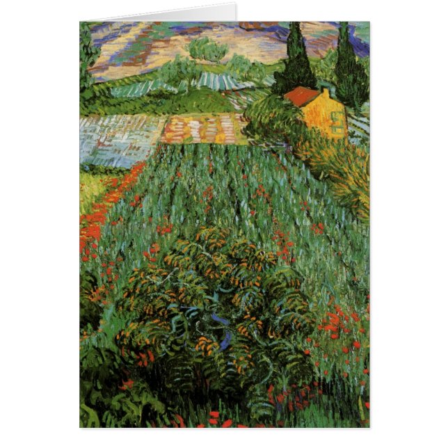 Field with Poppies by Vincent van Gogh Cards (Front)