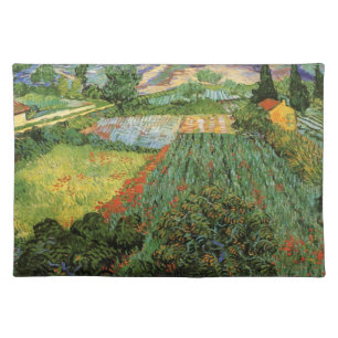 Field with Poppies by Vincent van Gogh Cloth Placemat