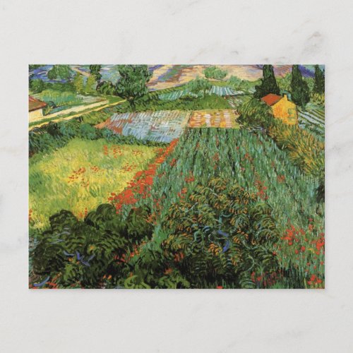 Field with Poppies by Vincent van Gogh Postcard