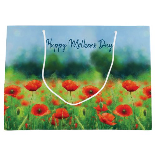 Field with Poppies Mothers Day Large Gift Bag