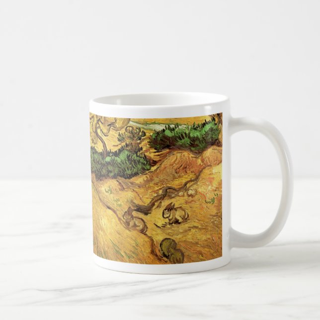 Field with Two Rabbits by Vincent van Gogh Coffee Mug (Right)