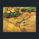 Field with Two Rabbits by Vincent van Gogh Postcard<br><div class="desc">Field with Two Rabbits by Vincent van Gogh is a vintage fine art post impressionism landscape nature painting. Two rabbits are in a farm field with trees and bushes. Late summer with golden yellow grass in the meadows. About the artist: Vincent Willem van Gogh (1853 -1890) was one of the...</div>