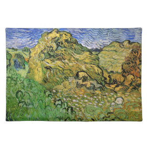 Field with Wheat Stacks by Vincent van Gogh Cloth Placemat