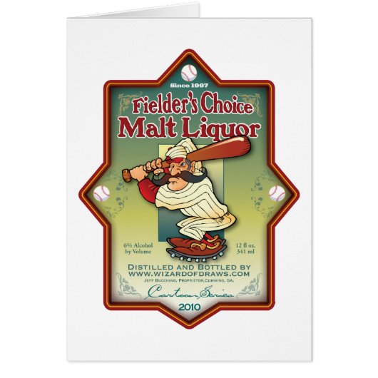 Fielder's Choice Malt Liquor Cards (Front)