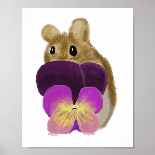 Fieldmouse Violet  Poster