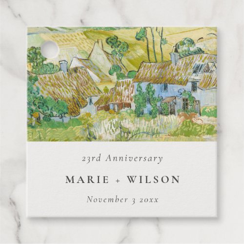 Fields Mountain Landscape Any Year Anniversary Favor Tags