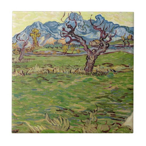 Fields near the Alpilles Vincent van Gogh  Ceramic Tile