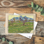 Fields near the Alpilles Vincent van Gogh  Postcard<br><div class="desc">Van Gogh made Fields near the Alpilles outside the entrance of an asylum located near the Saint-Rémy-de-Provence in Southern France, where he was treated for a year after a series of breakdowns that led to him severing his own ear. He described the present work in letters to his brother Theo:...</div>