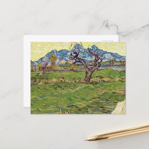 Fields near the Alpilles Vincent van Gogh  Postcard