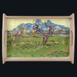 Fields near the Alpilles Vincent van Gogh  Serving Tray<br><div class="desc">Van Gogh made Fields near the Alpilles outside the entrance of an asylum located near the Saint-Rémy-de-Provence in Southern France, where he was treated for a year after a series of breakdowns that led to him severing his own ear. He described the present work in letters to his brother Theo:...</div>