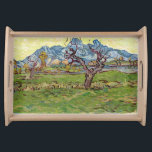 Fields near the Alpilles Vincent van Gogh  Serving Tray<br><div class="desc">Van Gogh made Fields near the Alpilles outside the entrance of an asylum located near the Saint-Rémy-de-Provence in Southern France, where he was treated for a year after a series of breakdowns that led to him severing his own ear. He described the present work in letters to his brother Theo:...</div>