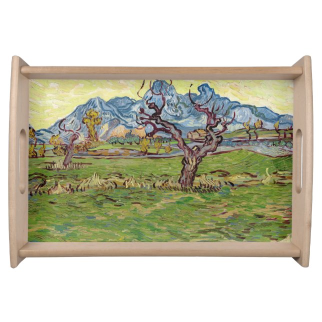 Fields near the Alpilles Vincent van Gogh  Serving Tray (Front)