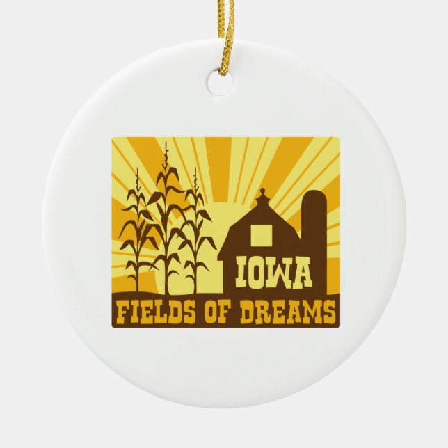Fields of Dreams Ceramic Ornament (Front)