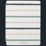 Fields of Dreams | Monogram iPad Smart Cover<br><div class="desc">Our Fields of Dreams collection features modern watercolor illustrations and layout coupled with handwritten custom script and elegant fonts. Floral illustrations in creme, blush and succulent green are very modern and elegant as are backgrounds in same colors. This collection has items that go past wedding suite and transfer to personal...</div>