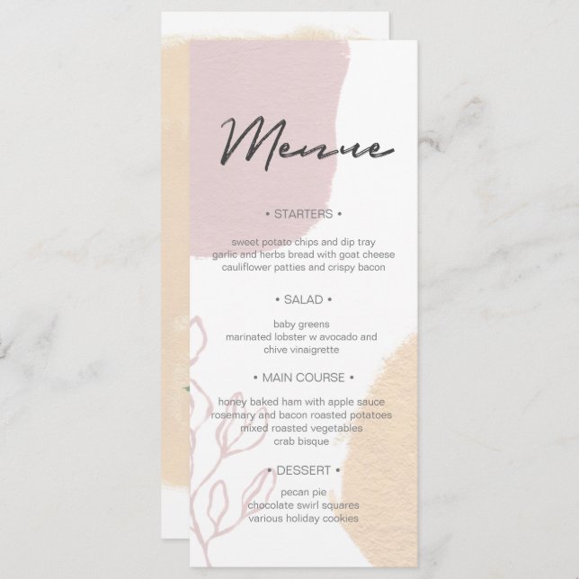 Fields of Dreams ⎥ Wedding Dinner Menu Invitation (Front/Back)