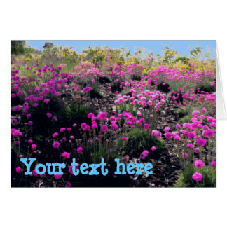 Fields of flowers customizable card