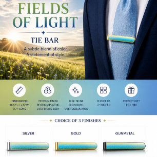 Fields of Light Gold Finish Tie Bar