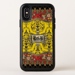 Fields of Merrygolden floral protective Monogram OtterBox Symmetry iPhone X Case