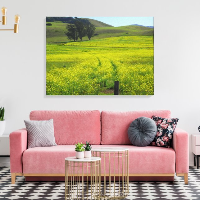 Fields of Mustard Seed - Wrapped Canvas Print (Insitu(LivingRoom))