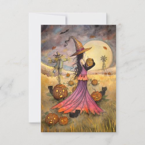 Fields of Ocober Fantasy With Halloween Art Card