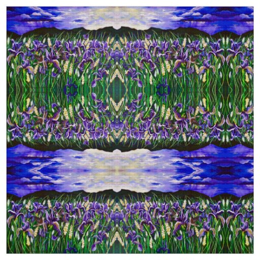 Fields of Spring Storm Iris Fabric