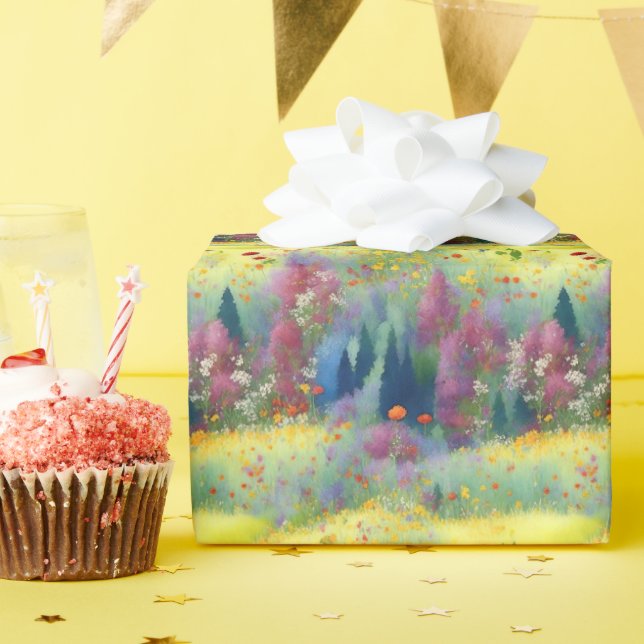 Fields Of Spring Wildflowers Wrapping Paper (Birthday Party)