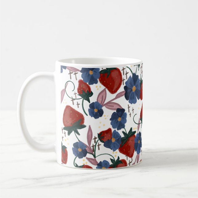 Fields of Strawberries Coffee Mug (Left)