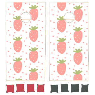 Fields of Strawberries Cornhole Set