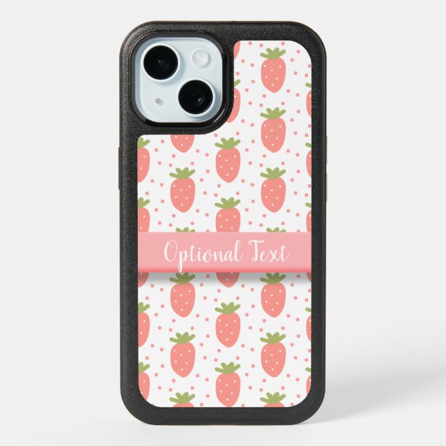 Fields of Strawberries iPhone 15 Case (Back)